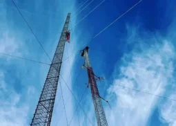 Guyed Wire Mast Galvanized Baja Besi Telecommunication Towerindo